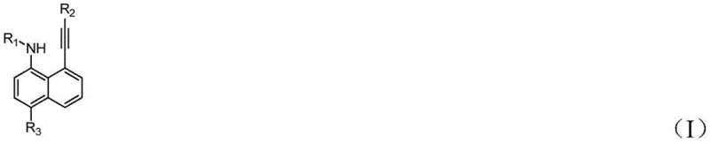 General structure of 8-alkynyl naphthylamine compound (Formula I)
