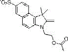 Chemical structure of 3-(2-acetoxyethyl)-1,1-dimethyl-2-methylene-2,3-dihydro-1H-benzo[e]indole-7-sulfonate