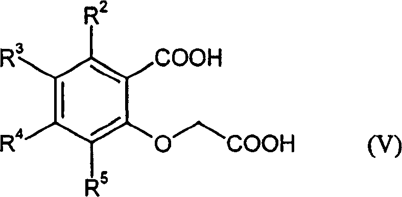 Structure of Salicylic Acid Derivative Formula V used as starting material