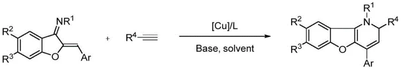 General reaction scheme for copper-catalyzed synthesis of 1,2-dihydrobenzofuropyridine