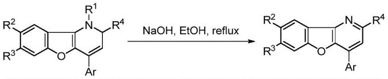 Aromatization reaction converting dihydrobenzofuropyridine to benzofuropyridine