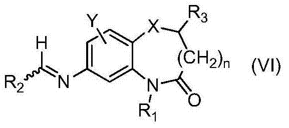 General Formula of Benzolactam Compound (VI) showing the core heterocyclic structure with variable substituents R1, R2, R3, X, Y and n