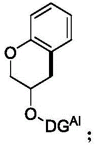 Chemical structure of Intermediate II showing the formed benzopyran ring with the directing group attached
