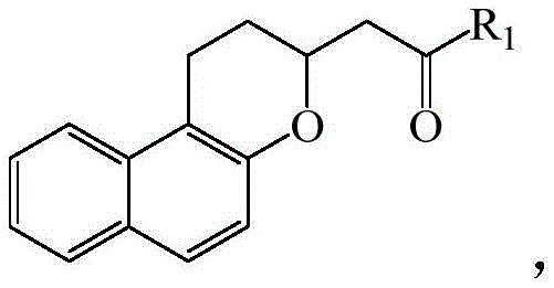 General structural formula of the synthesized benzopyran compounds showing the core chroman scaffold