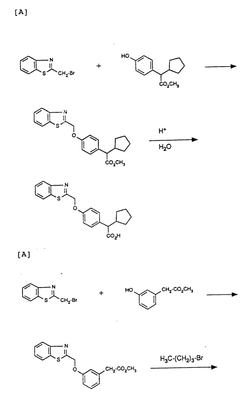 Reaction Scheme A detailing the etherification and hydrolysis pathway for benzothiazole derivatives