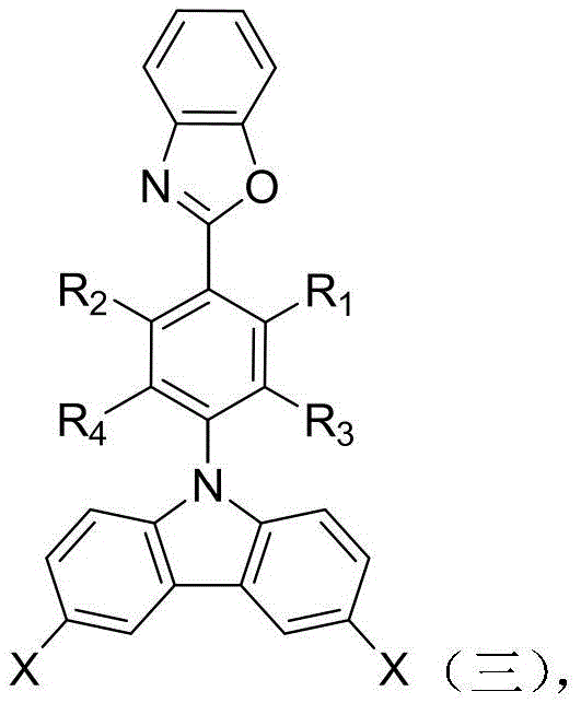 Step 2 intermediate structure containing carbazole and benzoxazole
