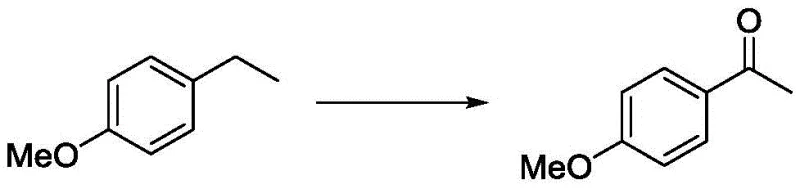General reaction scheme showing the oxidation of p-ethylanisole to p-methoxyacetophenone using NHPI and tert-butyl nitrite under oxygen
