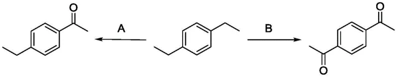 Selective oxidation of p-diethylbenzene to mono-ketone and di-ketone demonstrating tunable selectivity