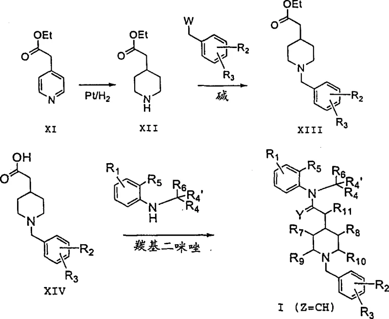 Reaction Scheme 2 showing the synthesis pathway from pyridine ester to final amide