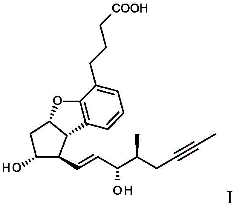 Chemical structure of optically active Beraprost Formula I