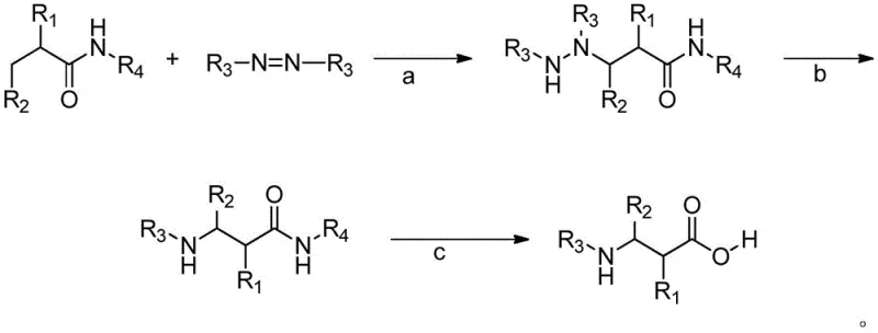 General synthetic route for beta-amino acids via Pd-catalyzed C-H amination and alkylation
