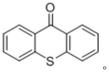 Chemical structure of 9-thioxanthone photocatalyst used in the reaction