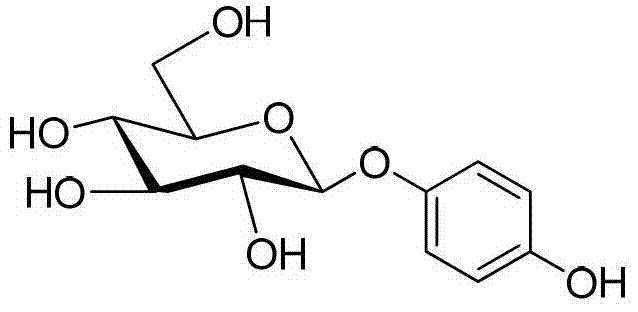 Chemical structure of Beta-Arbutin showing the critical beta-glycosidic linkage