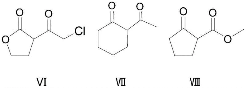 Additional substrate examples including cyclohexanone and ester derivatives (Formulas VII-VIII)