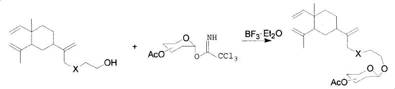 Reaction scheme for trichloroacetimidate glycosylation method using BF3 catalyst