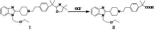 Novel hypochlorite oxidation route for Bilastine synthesis