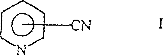 General chemical structure of aromatic nitrile substrate used in biocatalytic amide synthesis
