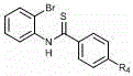 General structural formula of N-(2-bromophenyl) thioamide derivatives used as starting materials