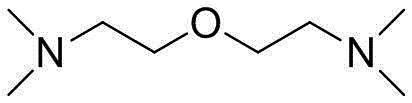 Chemical structure of Bis(2-dimethylaminoethyl) ether showing the symmetric ether linkage between two dimethylaminoethyl groups