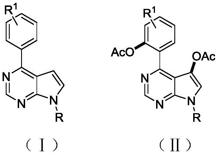 Substrate scope showing diverse R and R1 substituents including alkyl, benzyl, and various aryl groups