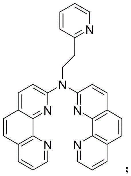 Molecular structure of N-(1,10-phenanthroline-2-yl)-N-(2-(pyridin-2-yl)ethyl)-1,10-phenanthroline-2-amine ligand