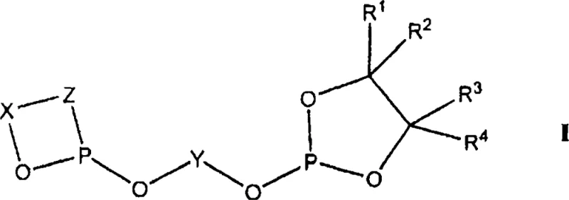 General Formula I of the novel bisphosphite ligand structure showing variable substituents for steric tuning