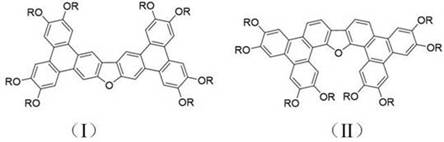 General chemical structures of bistriphenanthrofuran discotic liquid crystal compounds (I) and (II) showing the core fused ring system and peripheral alkoxy chains
