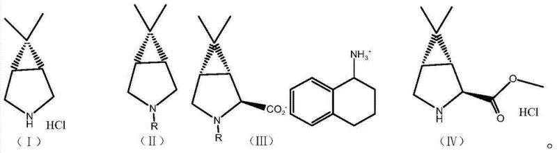 Core synthetic route showing chiral induction and final product formation