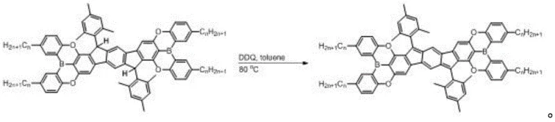 Reaction scheme showing the oxidation of Precursor 5 to Product 6 using DDQ in toluene