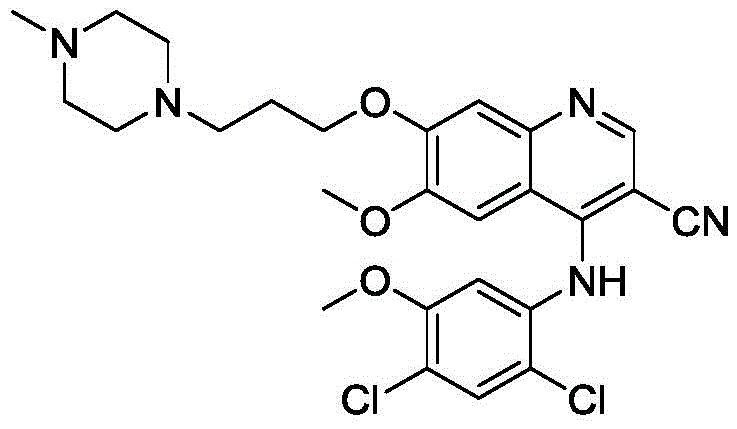 Chemical structure of Bosutinib (SKI-606), the parent API requiring strict impurity control