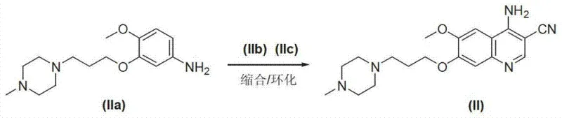 Lewis acid catalyzed synthesis of the amino-quinoline intermediate (II)