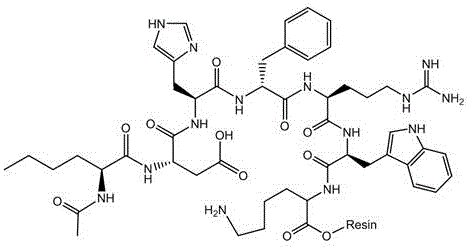 Structure of the linear peptide intermediate after N-terminal acetylation and deprotection ready for cyclization