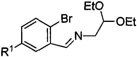 Structure of o-bromobenzaldehyde imine starting material used in the lithiation step