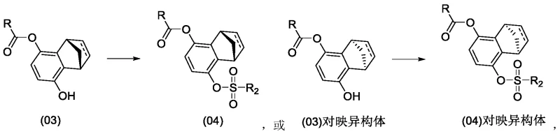 Sulfonation of chiral monoester to form active coupling intermediate