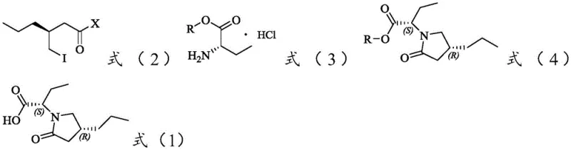 Reaction scheme showing the two-step synthesis of Brivaracetam acid impurity via condensation and hydrolysis