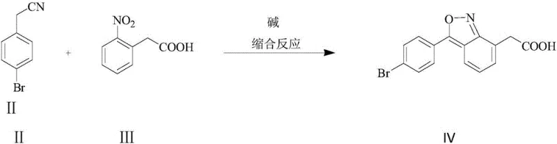Complete synthetic scheme showing the two-step conversion from nitrile and nitro-acid to Bromfenac Sodium