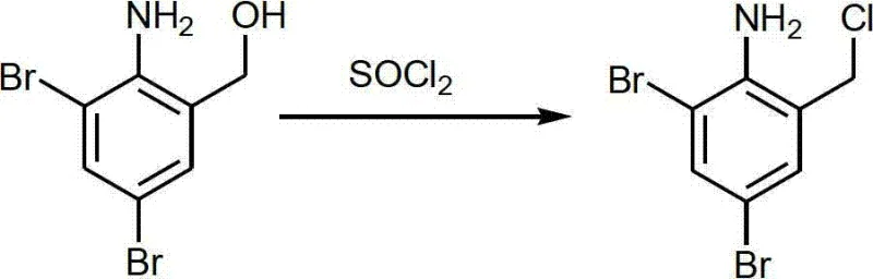 Chlorination of benzyl alcohol to chloromethyl aniline using SOCl2