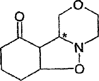 Structure of the isoxazolidine intermediate Formula IV formed during the oxidative cyclization