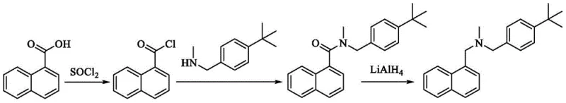 Alternative synthesis route using acyl chloride and LiAlH4 reduction