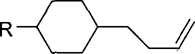 General chemical structure of the alkyl-cyclohexyl methyl mesylate intermediate used in butene liquid crystal synthesis
