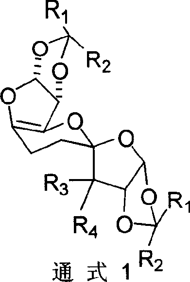 General Formula 1 showing the unsaturated C10 high carbon sugar skeleton formed via oxidative dimerization