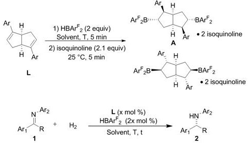 General reaction scheme for catalyst synthesis and asymmetric hydrogenation application