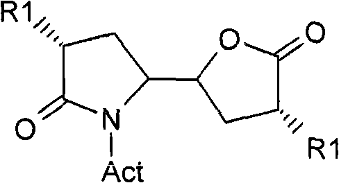 General structure of Formula I C-8 lactam lactone compound