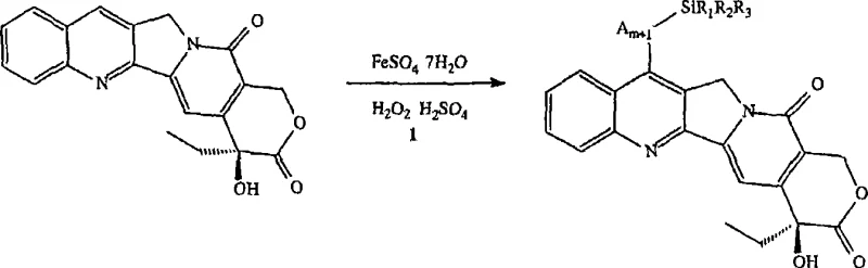 Minisci-type alkylation of camptothecin with silylated intermediate