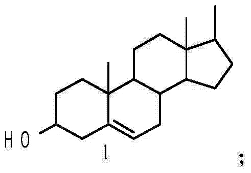 Chemical structure of the 3β-hydroxy-5-androstene steroid moiety used in CPT-1 synthesis