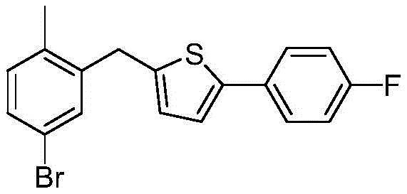 Chemical structure of 2-(4-fluorophenyl)-5-[(5-bromo-2-methylphenyl)methyl]thiophene