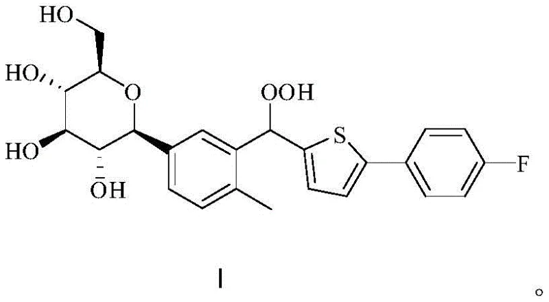 Chemical structure of Canagliflozin Peroxide (Formula I) showing the critical peroxide linkage