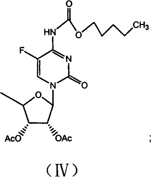 Structure of diacetylated cytidine amide derivative (Formula IV) representing the key coupled intermediate