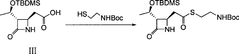 Final esterification step coupling the carboxylic acid with Boc-cysteamine