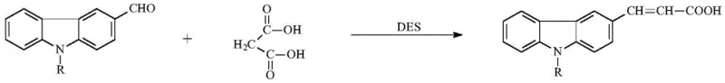 Green synthesis of N-alkyl-3-carbazole acrylic acid using deep eutectic solvents
